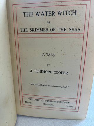 The Water Witch, J Fenimore Cooper 1904