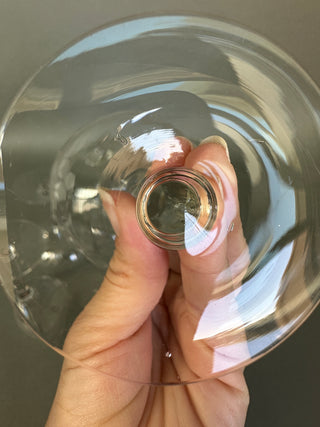 Vintage Hand-Blown Cut Crystal Grape Champagne Coupes — Set of 10, Mid-Century