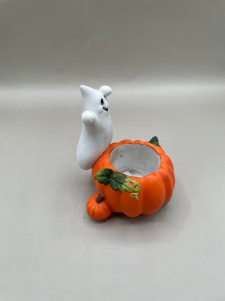 Ghost & Pumpkin Tea Light Holder