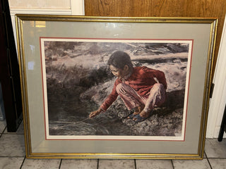 Fishing Girl with Stick" by the artist Wai Ming