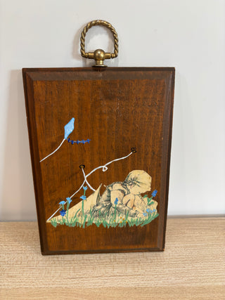 Vintage Wooden Plaque