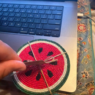 Mud Pie Beaded coaster