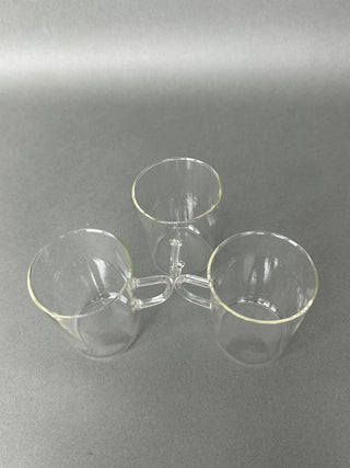 Vintage German Glass Coffee Mugs Set of 3 — Schott Jenaer