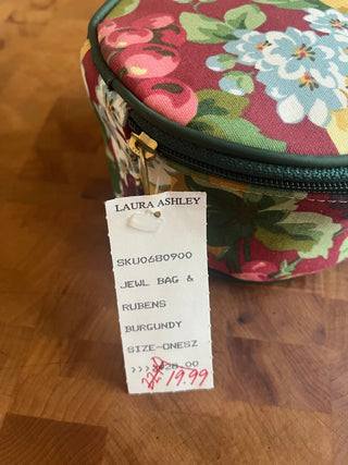 VINTAGE LAURA ASHLEY FLORAL JEWELRY BAG