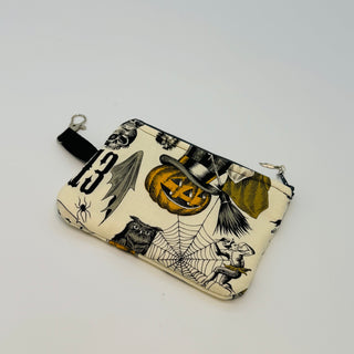 Handmade Coin Bag - Vintage Halloween Print  - RCD