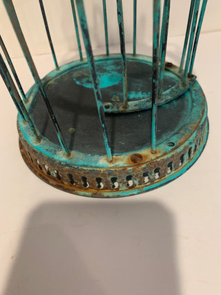 10" patinad metal birdcage