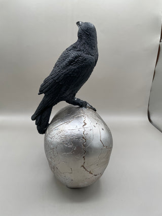 Gothic Raven on Skull