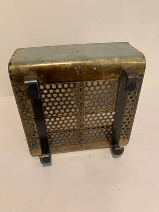 Vntg galvanized 7x7” 4 compartment caddy