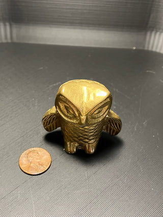 Small Brass Owl, 2"