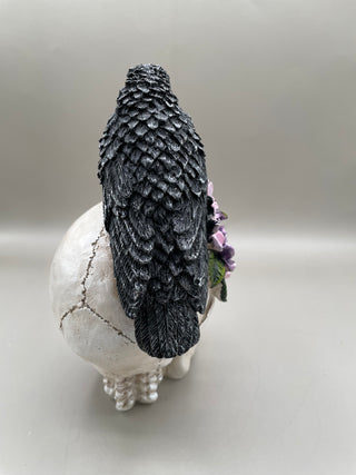 Skull w/ Raven & Flowers