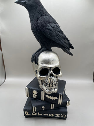 Raven on Skull w/ Potion Books