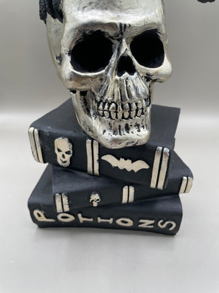 Raven on Skull w/ Potion Books
