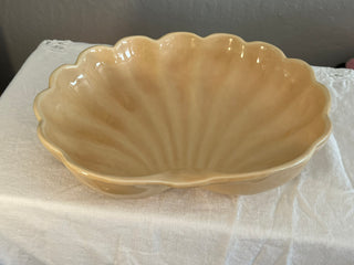 Vintage Midcentury Shell Shaped Bowl, Peach/Pink