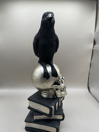 Raven on Skull w/ Potion Books