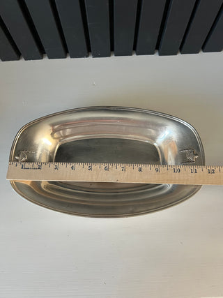 Vintage silver plate oval dish