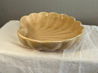 Vintage Midcentury Shell Shaped Bowl, Peach/Pink