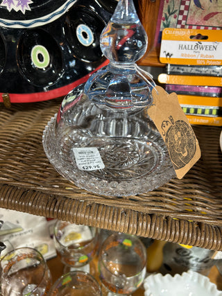 VTG crystal butter dome w/ cut crystal plate (2 PC set)