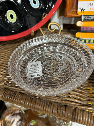 VTG crystal butter dome w/ cut crystal plate (2 PC set)