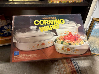 Vintage Deadstock Wildflowers Corning Ware Set