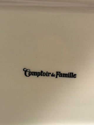 Comptoir de Famille Damier Rouge covered butter dish 5" x 7"