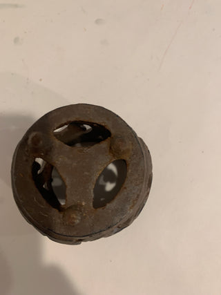 Vntg 3 1/2" cast iron rustic candle holder
