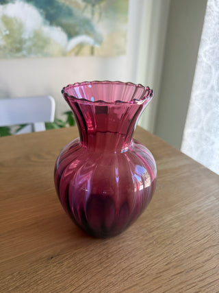 Cranberry Glass Vase