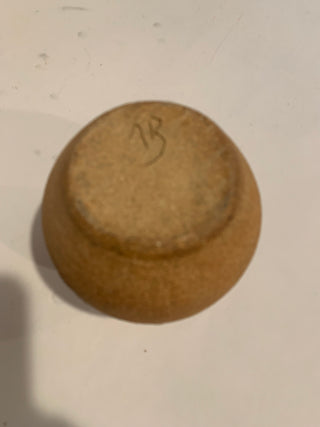 5" bee sanded stoneware vase