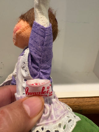 Vtg. 1998 annaLee Easter Spring Girl Ladybug Doll 7"