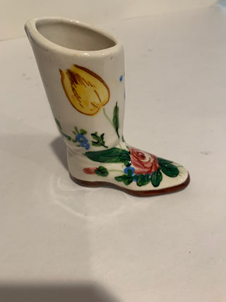 Vntg cowgirl boot 4" vase Italy