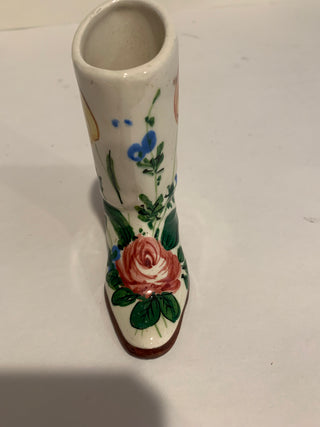 Vntg cowgirl boot 4" vase Italy