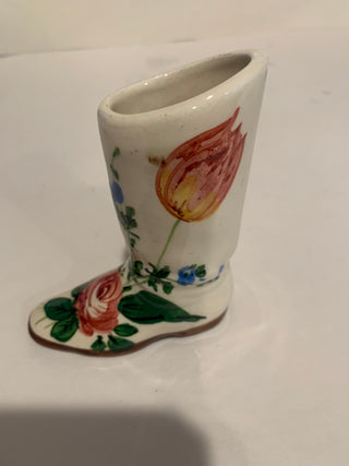 Vntg cowgirl boot 4" vase Italy