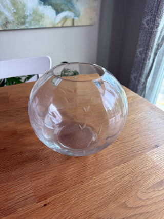 Glass Vase Etched