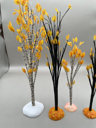 Dept 56 Autumn Maple & Birch Tree Set