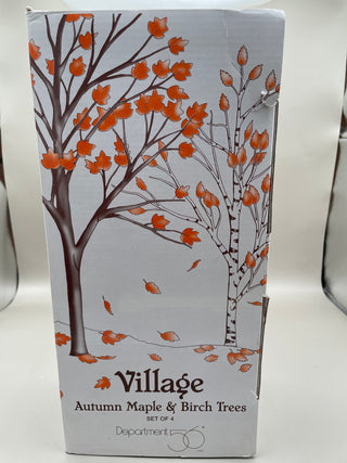 Dept 56 Autumn Maple & Birch Tree Set
