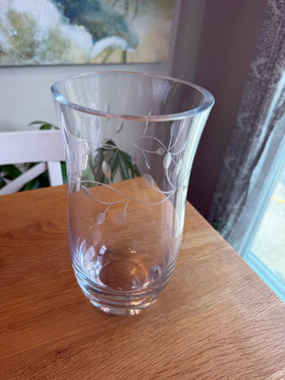 Etched Glass Vase