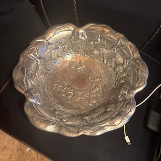 Arthur Court Bunny Rabbit Aluminum 14" Serving Salad Bowl