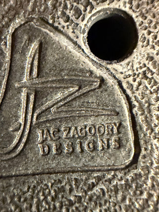 Signed Jac Zagoory  Pewter Golf bag Pen