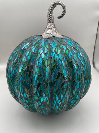 Blue & Green Mosaic Pumpkin