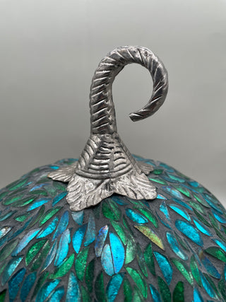 Blue & Green Mosaic Pumpkin