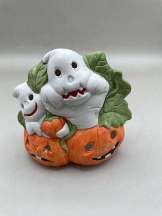 VNTG Ghost & Jack-o-Lantern Tea Light