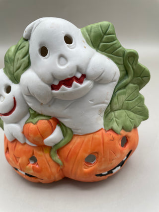 VNTG Ghost & Jack-o-Lantern Tea Light