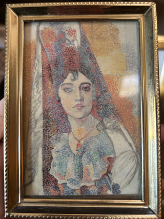Small gold frame princess print