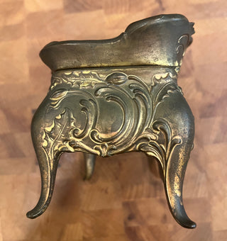 ANTIQUE ART NOUVEAU CAST TRINKET BOX