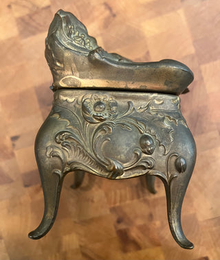ANTIQUE ART NOUVEAU CAST TRINKET BOX