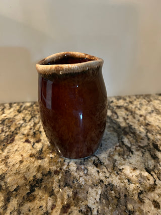 Vintage Brown  Glaze Pottery Pitcher
