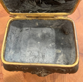 ANTIQUE ART NOUVEAU CAST TRINKET BOX