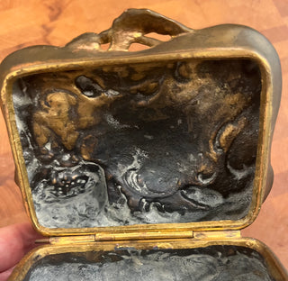 ANTIQUE ART NOUVEAU CAST TRINKET BOX