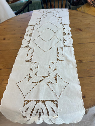 Vintage Handmade Cut Out Tablerunner
