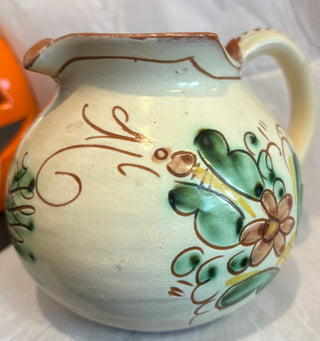 Antique Gabriel Keramik Sweden Folk Art Motto pitcher 5"