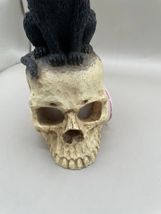 Black Cat On Skull - Lights Up
